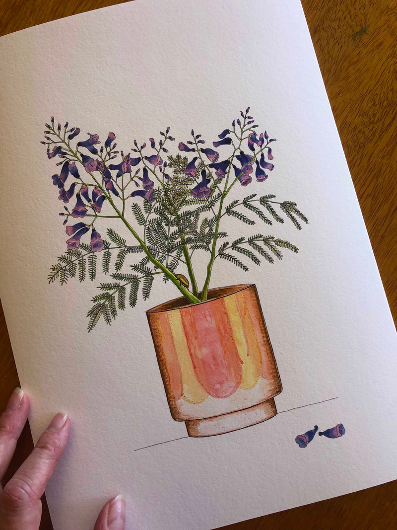 Jacaranda Jar Art Print