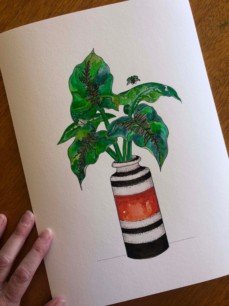 Calla Leaf Pot Print